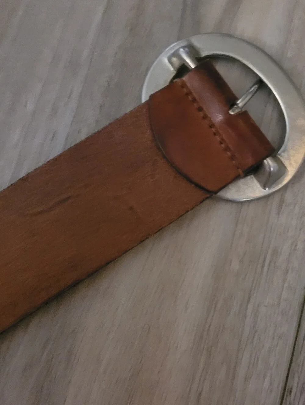 Womans Abercrombie and Fitch Leather Belt Brown Leather Preowned.
